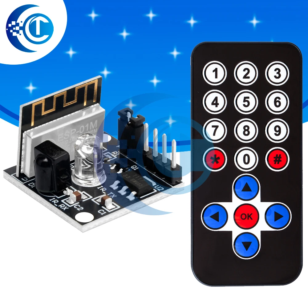 ESP8285 ESP-01M IR Transceiver Wifi Wireless Module Remote Control Switch Development Learning Board esp 8285 ESP01M ESP 01M