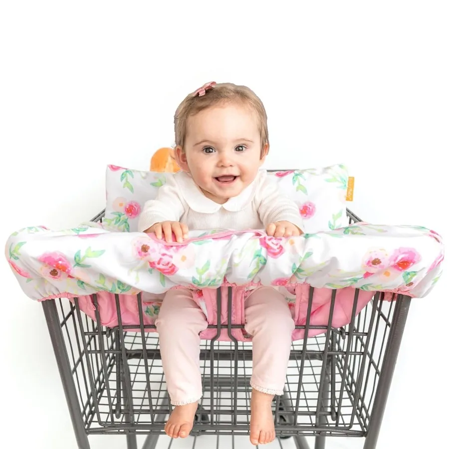 Funda acolchada para silla alta 2 en 1 y funda para carrito de compras para bebé, cómoda funda para carrito de comestibles, funda Universal para carrito Ba