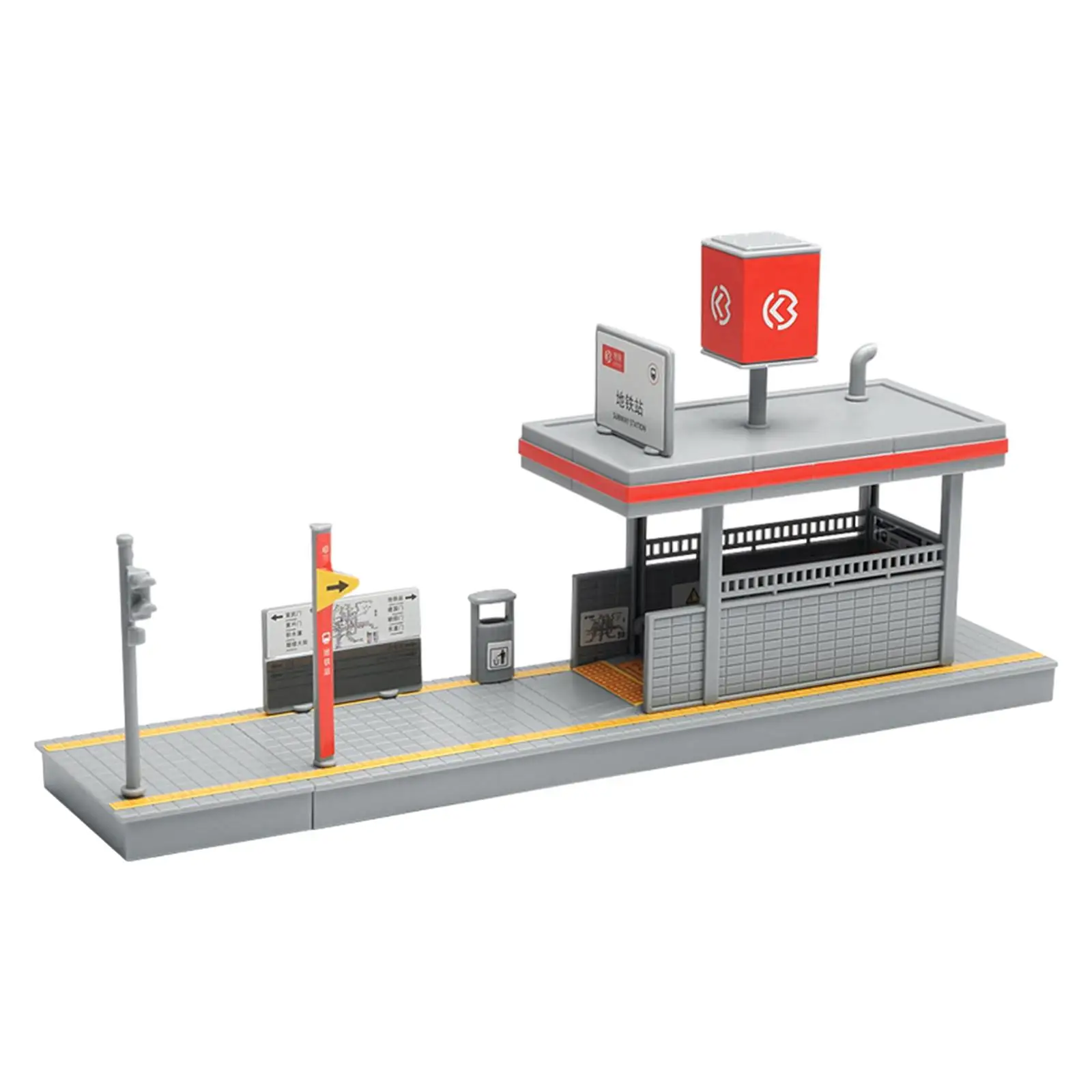 Assemblaggio fai da te 1:64 stazione della metropolitana modello Hobby Toys Collection ornamento regalo creativo per tavolo di sabbia modello Railway Diorama Layout