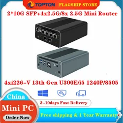 4x Intel i226-V 13th Gen Intel Soft Router 2*10G SFP U300E i5 1335U 8x 2.5G LAN 2*SATA Firewall Appliance Mini PC Proxmox Host