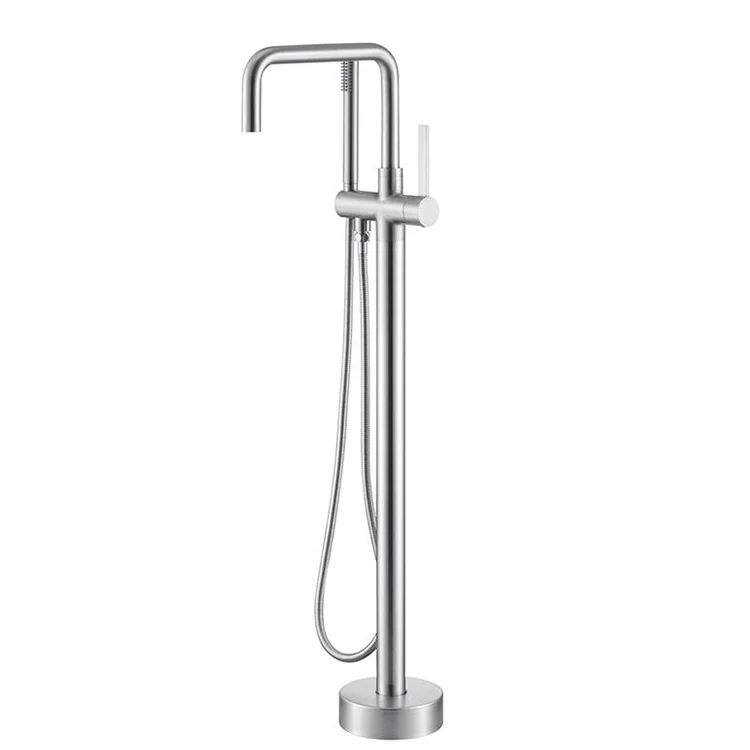 

Freestanding Bathtub Faucets Floor Mount Polish Chrome Bathtub Faucet