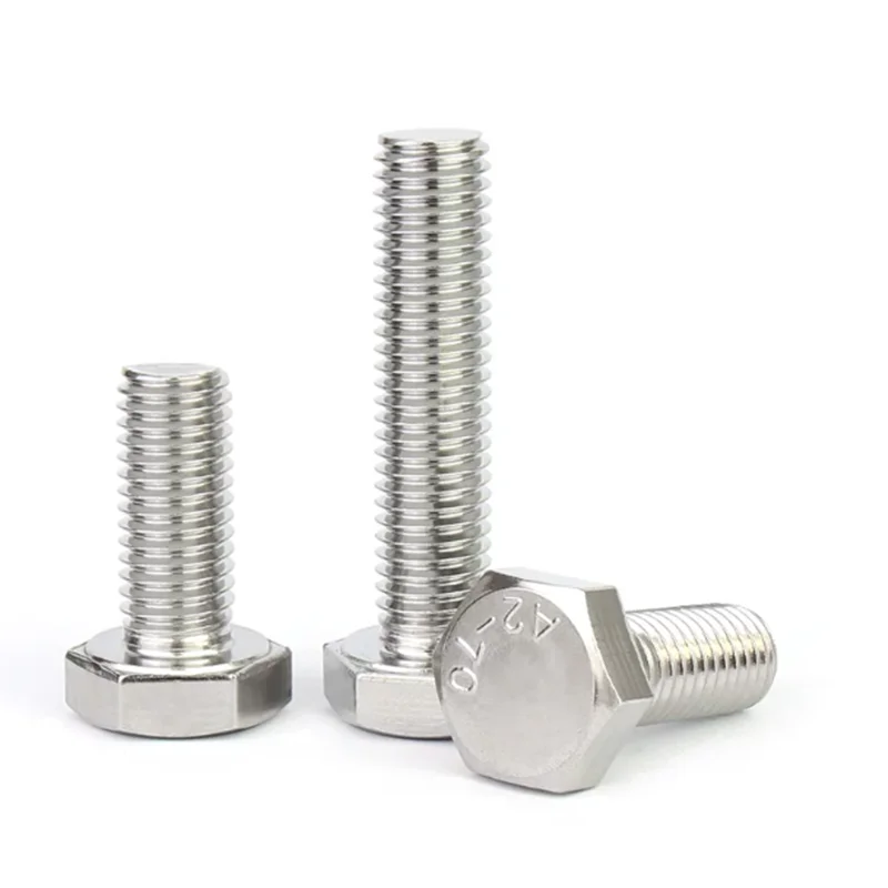 30pcs Hex Bolts 1/4-20 UNC Threads Hex Screws Nuts Washers Stainless Steel Pack