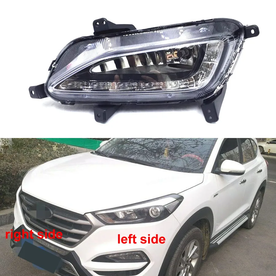 For Hyundai Tucson 2015 2016 2017 2018 Fog Lamp Car Front Bumper Grille Signal Lamp Driving Fog Lights Assembly