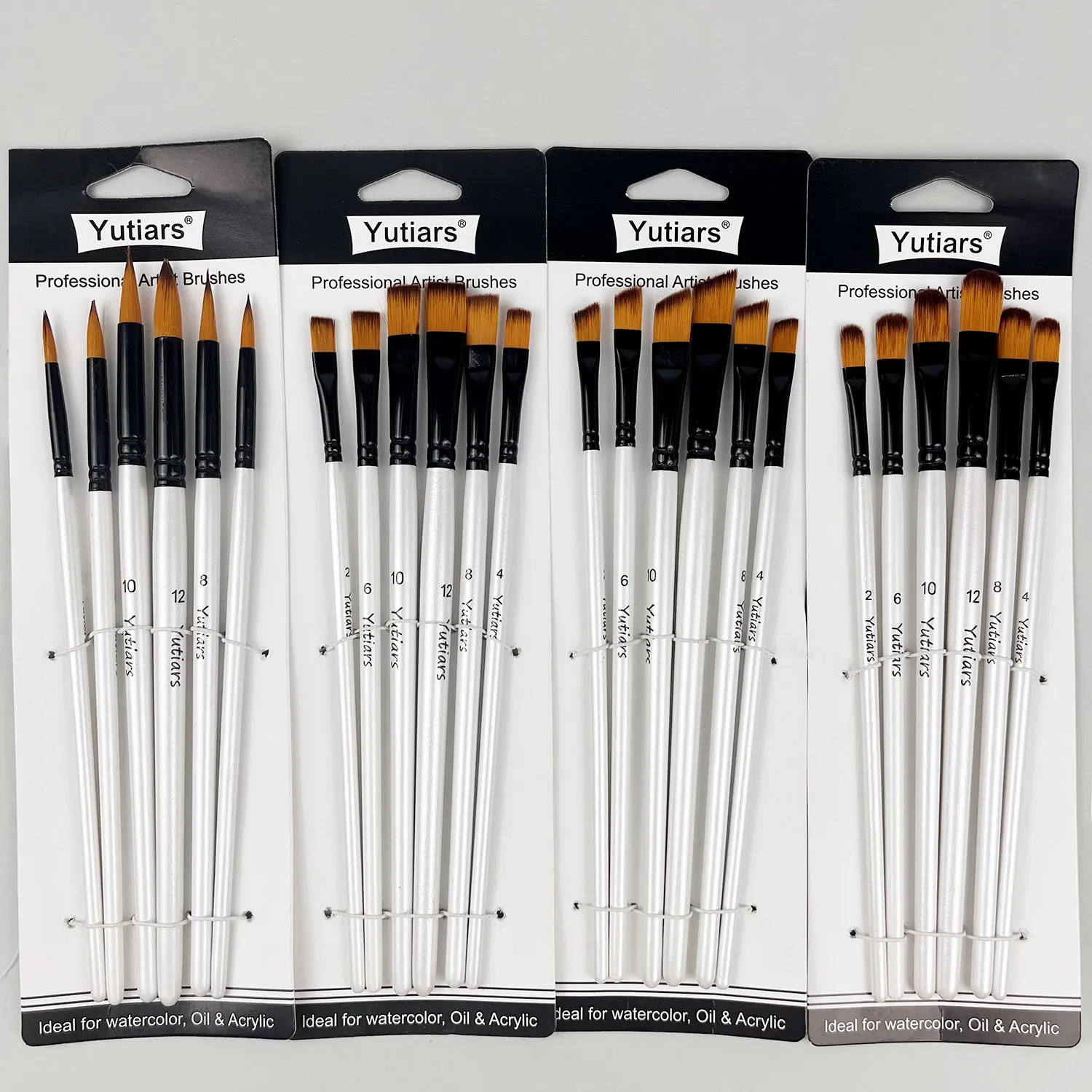 6pcs Artist Paint Brushes Set Artist Paintbrushes For Acrylic Oil Watercolor Acrylic Painting For Body Face Rock Canvas