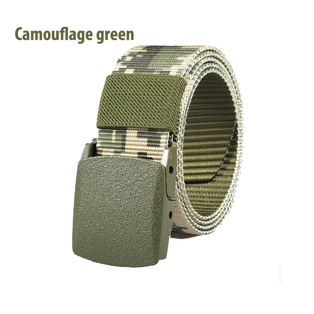 Tactical Belt Camouflage Pattern Non-Metallic Buckle Nylon Belt Men Outdoor Printed Trousers Belt Lightweight Daily Used Shorts