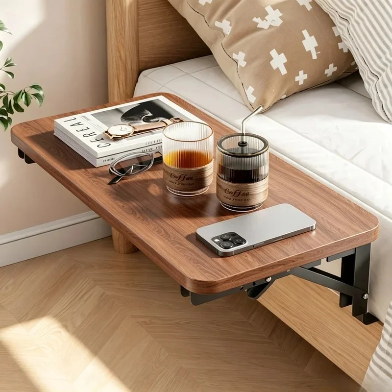 Stocking Stuffers Foldable Space-Saving Small Bedside Table, Lightweight Portable Side Storage Cabinet for Bedroom Dorm Apartmen