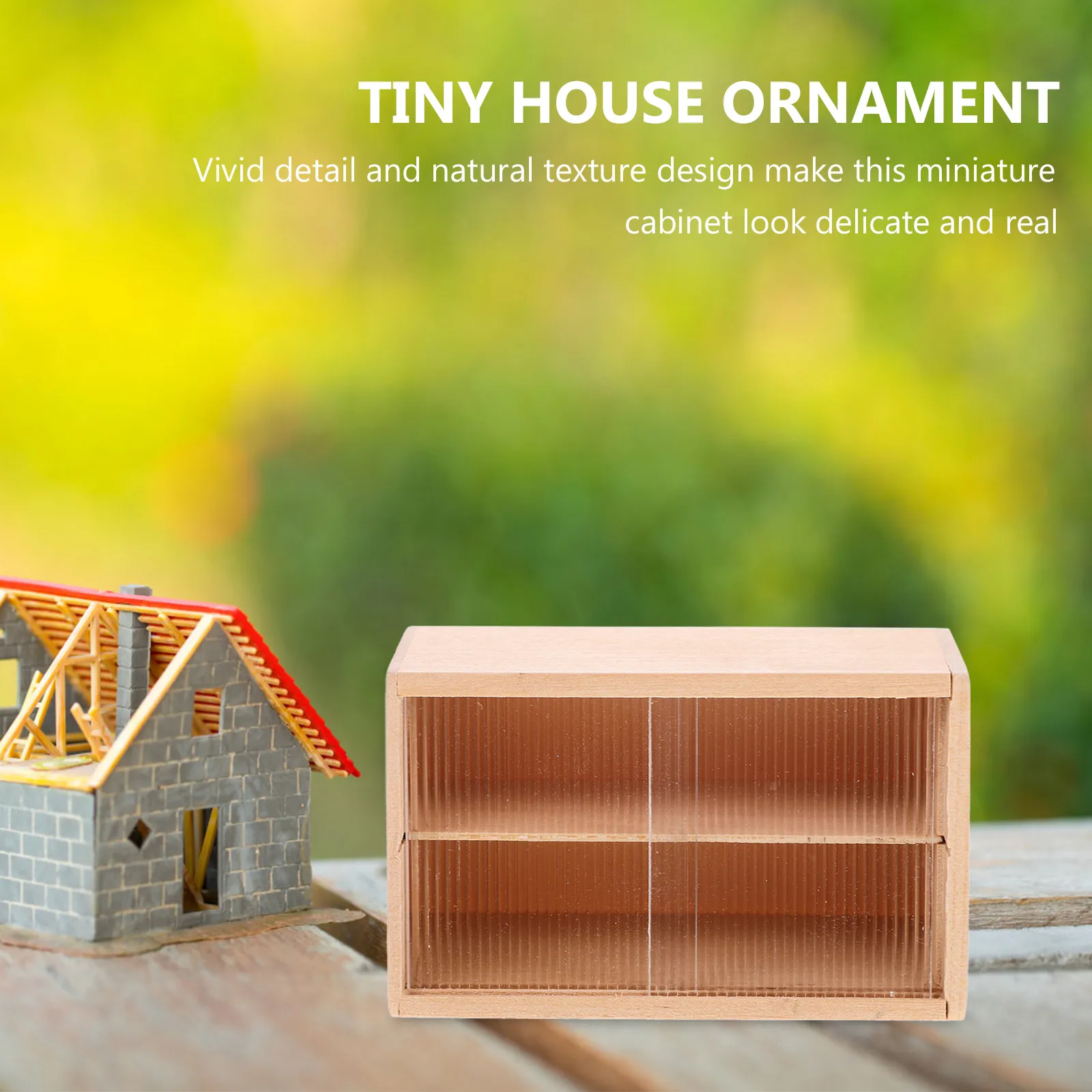 

Миниатюрный деревянный шкафчик для кукольного домика: декор для спальни, кухни, гостиной, с натуральной текстурой, детально выполненный, легкий