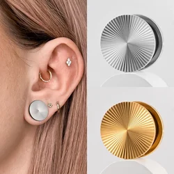 Vanku 2 pz nuovo 316 in acciaio inox elegante tunnel orecchio tondo tappi Ear calibri barella monili penetranti del corpo per le donne degli uomini