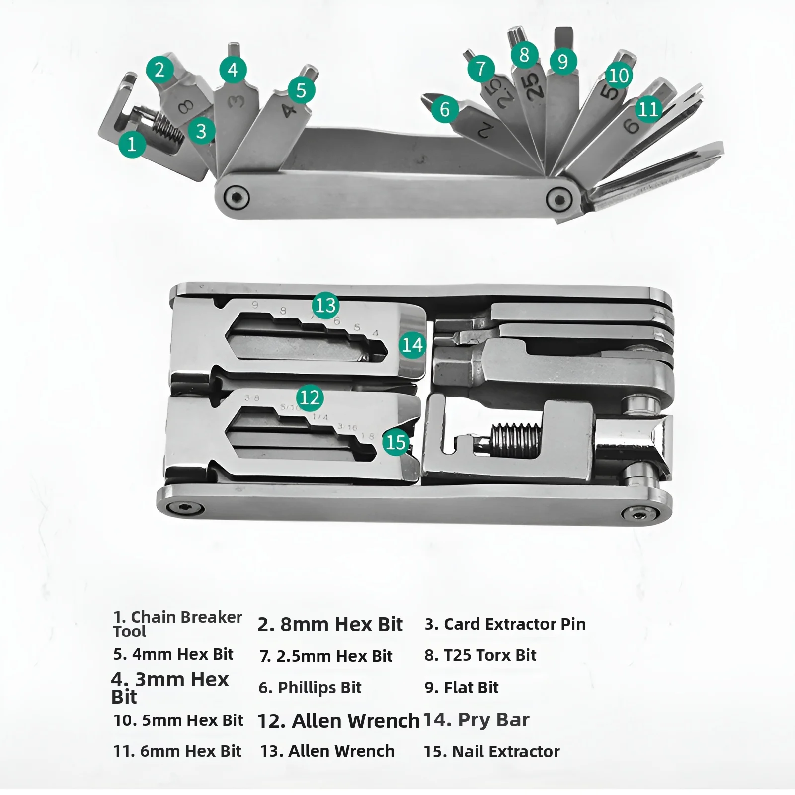 Professional Bike Maintenance Repair Kit Multi Function Chain Tool Wrench Combo Cycling Maintenance Tools