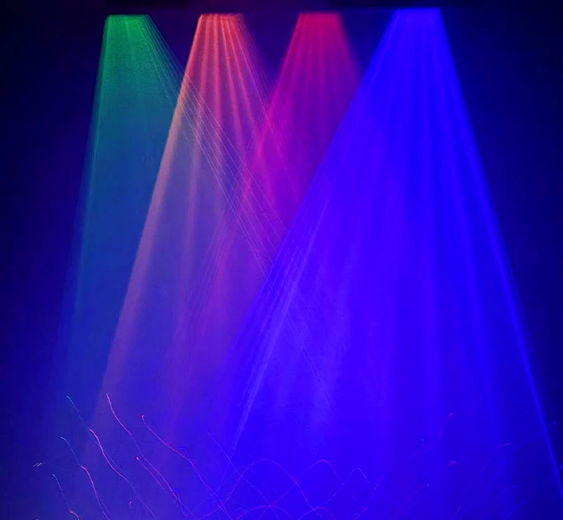 Vierobjektiv-RGBY-Laserprojektor mit vier Linsen, DJ-Disco-Partylicht, Weihnachtsdekoration, DMX-Laserlicht, geeignet für DJ KTV Disco – Detail 8