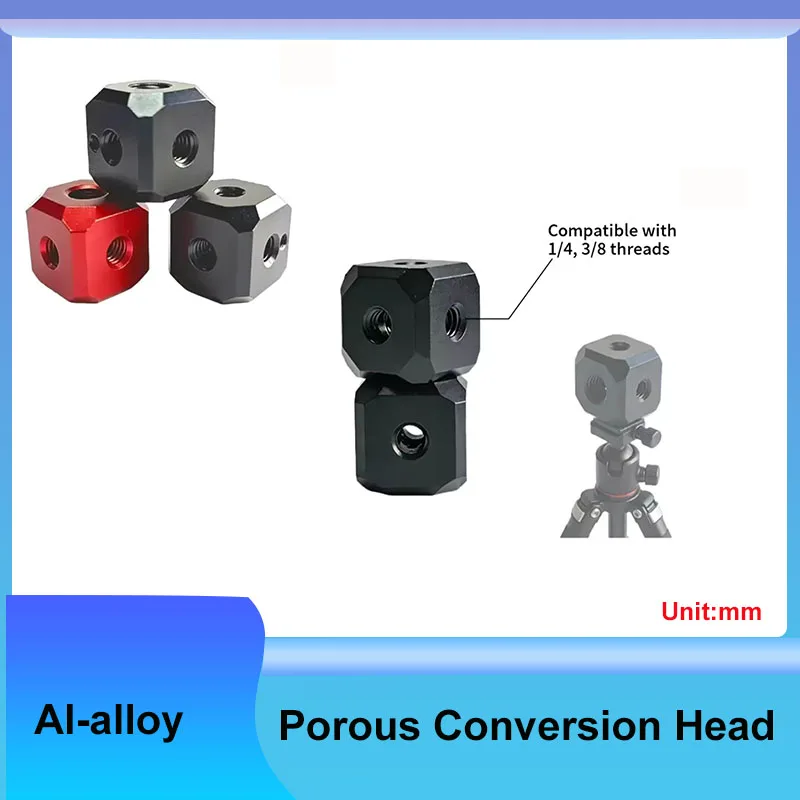 Camera Mount Piece Tripod Screw Hole Adapter Al‑alloy 1/4 3/8 Threads ARRI Style Anti Twist Photography Support Hardware Tool