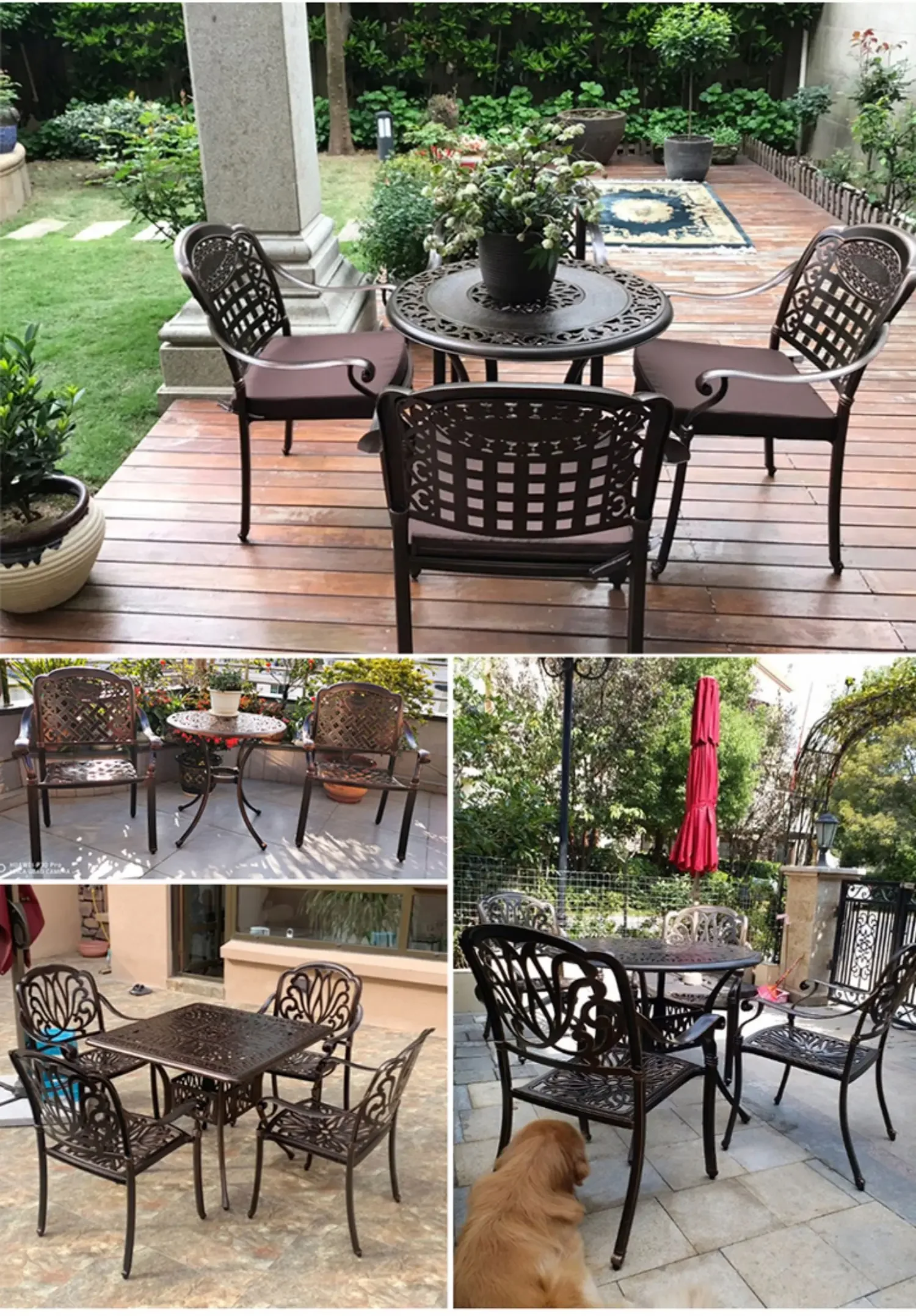 Outdoor fixed parasol Iron umbrella Large umbrella courtyard