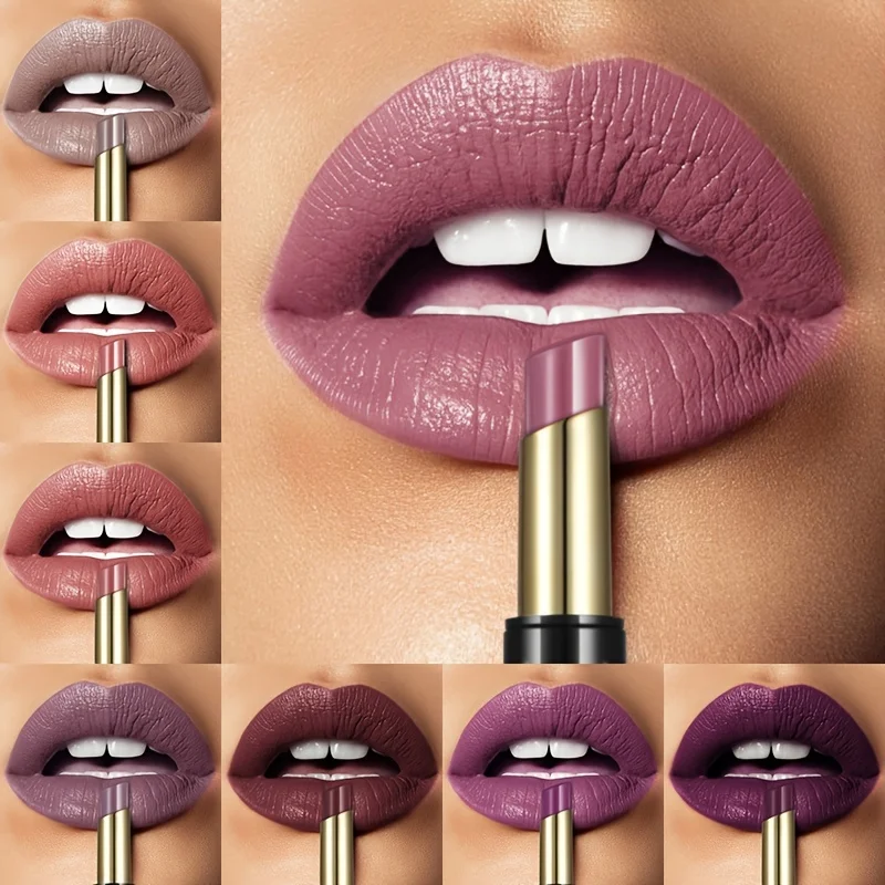 1 szt. Matowy konturówka do ust i szminka 2 w 1, dwustronna, wodoodporna, długotrwała, nieblaknąca, gładka, aksamitna, nude, narzędzie do makijażu dla kobiet