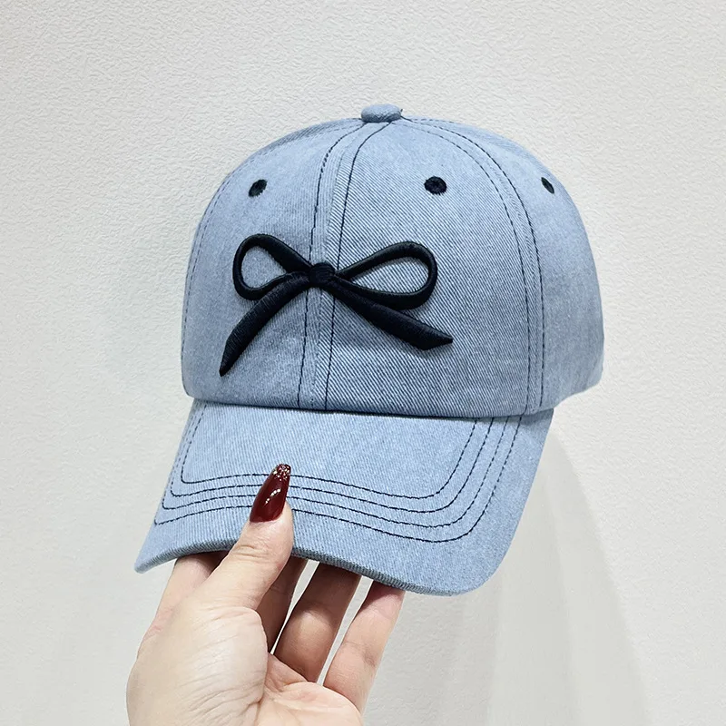 

Женская Бейсболка USPOP в Корейском стиле, мягкая хлопковая кепка от солнца с милым бантом, весна-лето