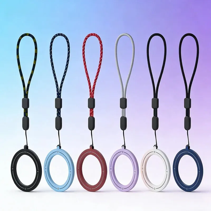 

2026 Новый регулируемый ремешок с магнитным кольцом на запястье для телефона Magsafe, сильный магнитный веревочный ремешок для iPhone 17 16 15 Pro Samsung