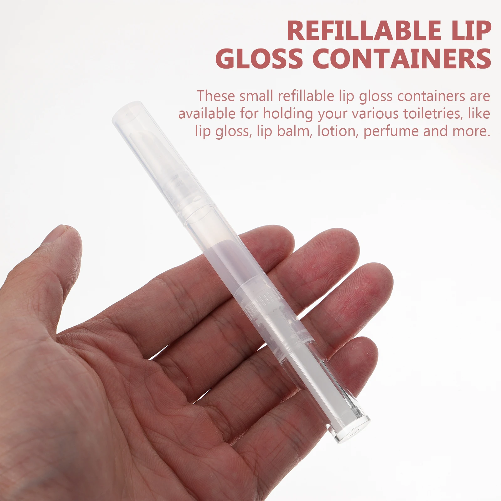 

3 pcs Gloss Empty Tubes Travel Size Portable Storage Essential Oil Bottles Nail Polish Glazes Pp Containers Lightweight