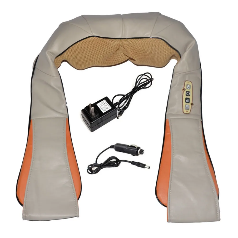 عالية الجودة بو الجلود جهاز مساج كهربائي متعدد الوظائف ساخنة الرقبة مدلك الأشعة تحت الحمراء U شكل تدليك شال الكتف