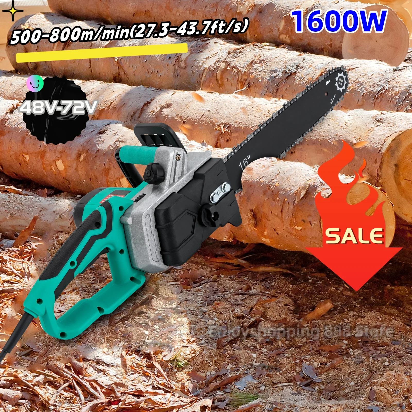 16 Inch Electric Brushless Chain Saw Outdoor Powerful Wood Tree Cutter Pruning Chainsaw Garden Cutting Tool Woodworking Saw