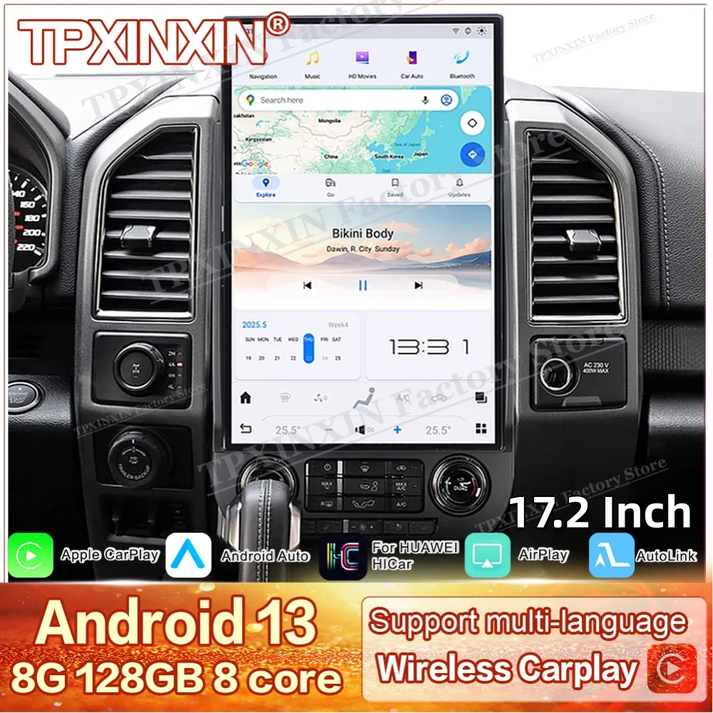 

17,2-дюймовый 8-ядерный для Ford F150 S3 2015 ~ 2020 радио Android авто мультимедиа GPS навигация стерео автомобильная интеллектуальная система головное устройство