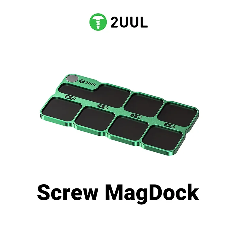

2UUL ST95 Screw MagDock Aluminum Alloy Magnetic Storage Tray Screws Organization Storage Magnetic Pad Phone Laptop Repair Tools