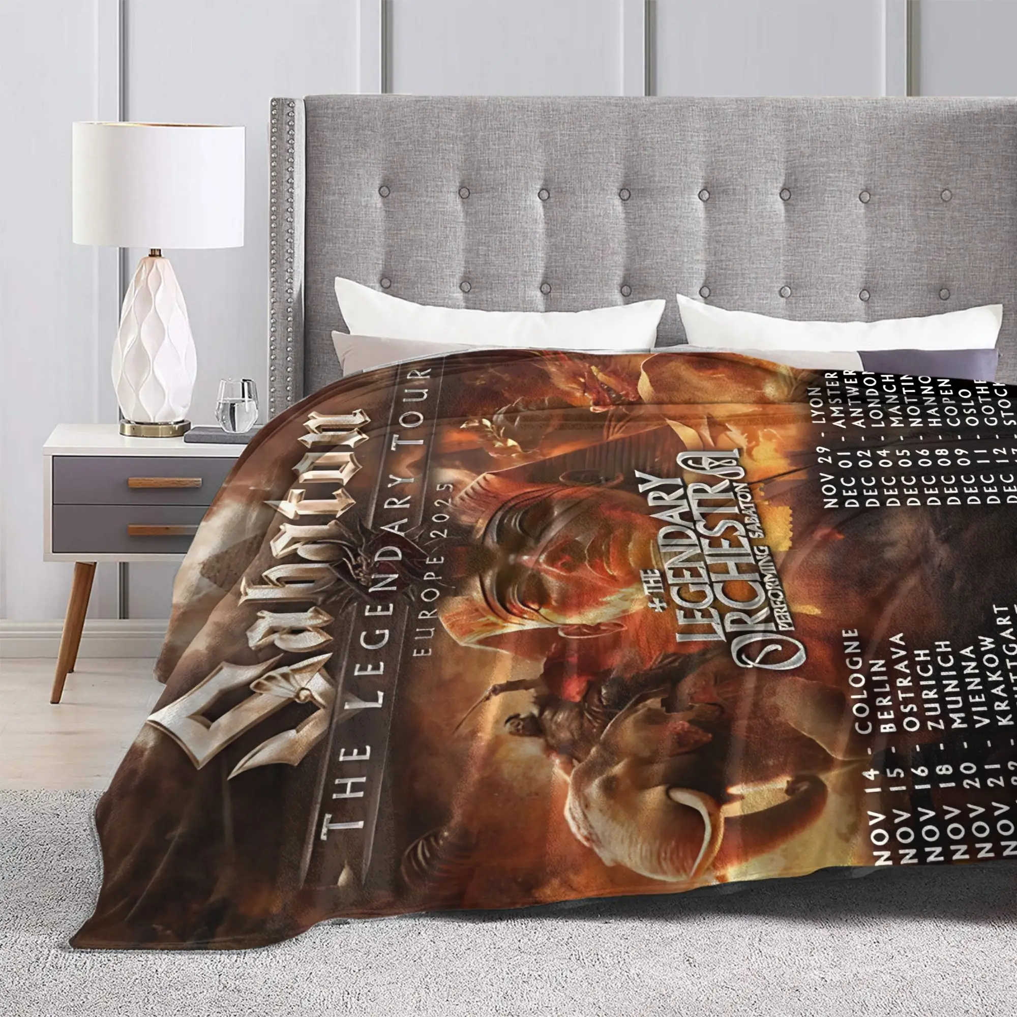 ليجندز جولة أسطورية 2026 Sabatones Merch بطانية دافئة مريحة رقيق رمي البطانيات للسرير أحجام متعددة رميات وبطانيات #5