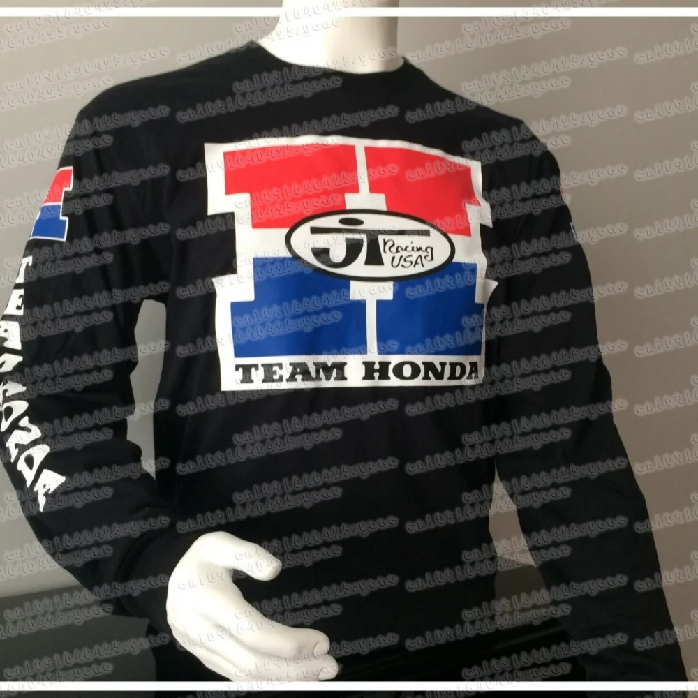 

Мужская повседневная футболка с длинным рукавом в стиле ретро в стиле хип-хоп Honda Classic Racing Team, модная удобная спортивная одежда для мотоциклов Enthu