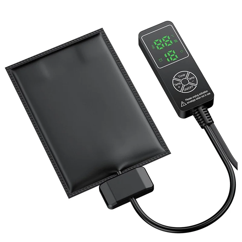 ABBK-5W Reptile Heat Pad With Digital Thermostat & Timer 7 X 5Inch Reptile Heating Pad Tank Heater Terrarium Heat Mat US Plug
