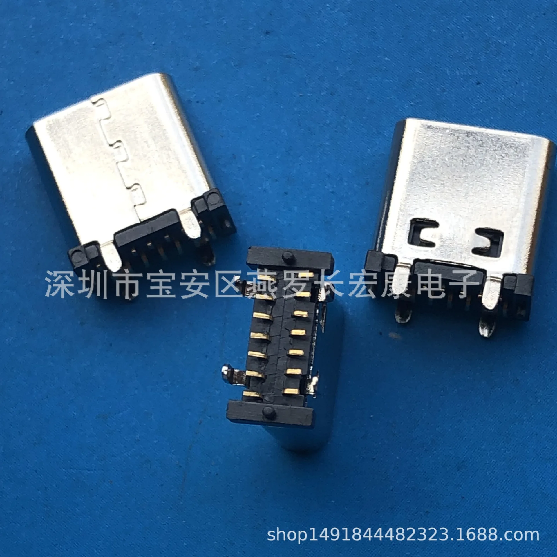 

Разъем TYPE-C 14-контактный, вертикальный, для поверхностного монтажа (SMT), высота H = 9,3 мм, с четырьмя контактами, для печатных плат.