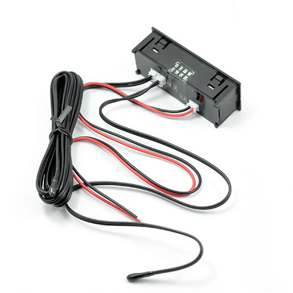 3 في 1 ساعة درجة حرارة السيارة عالية الدقة الجهد الكهربائي متر مضيئة مقياس درجة الحرارة الرقمي 12 فولت اكسسوارات السيارات