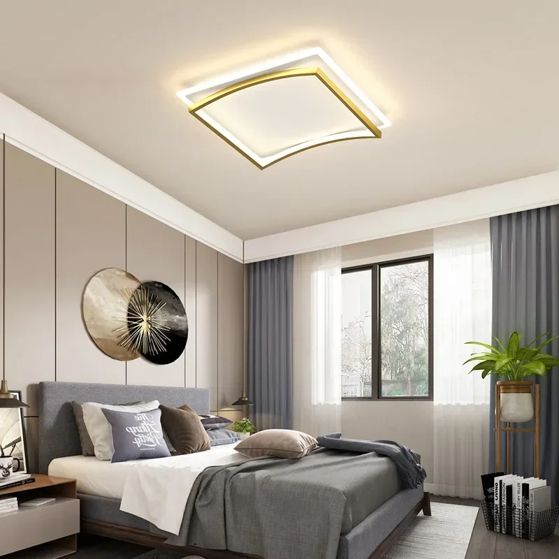 Lampu langit-langit LED Modern untuk ruang makan ruang belajar kamar tidur lampu langit-langit dalam ruangan dekorasi rumah perlengkapan pencahayaan kilau