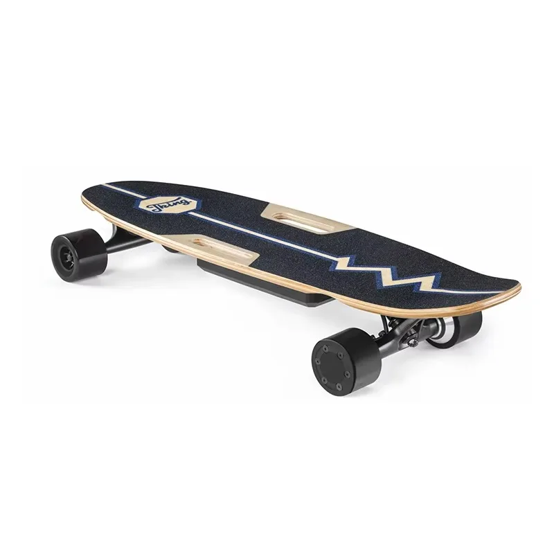 

Airo Double Handle Electric Skateboard Fish Board Design with Removable Battery Case and Wheel Donut