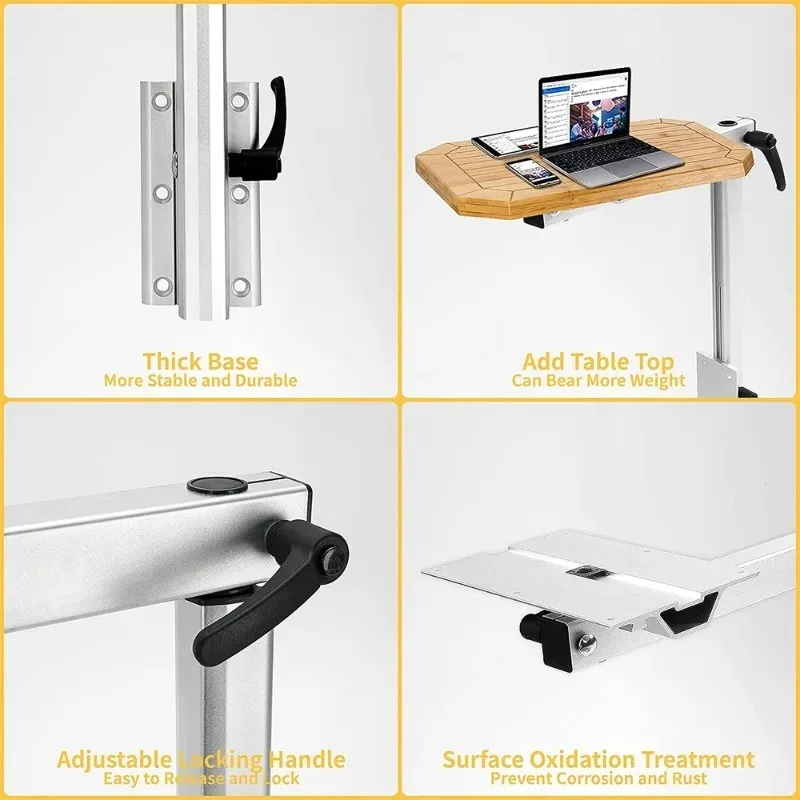 Aluminum Alloy Adjustable Swivel Folding Table Legs with Mounting Screws, RV Camper Caravan Furniture Hardware Accessories