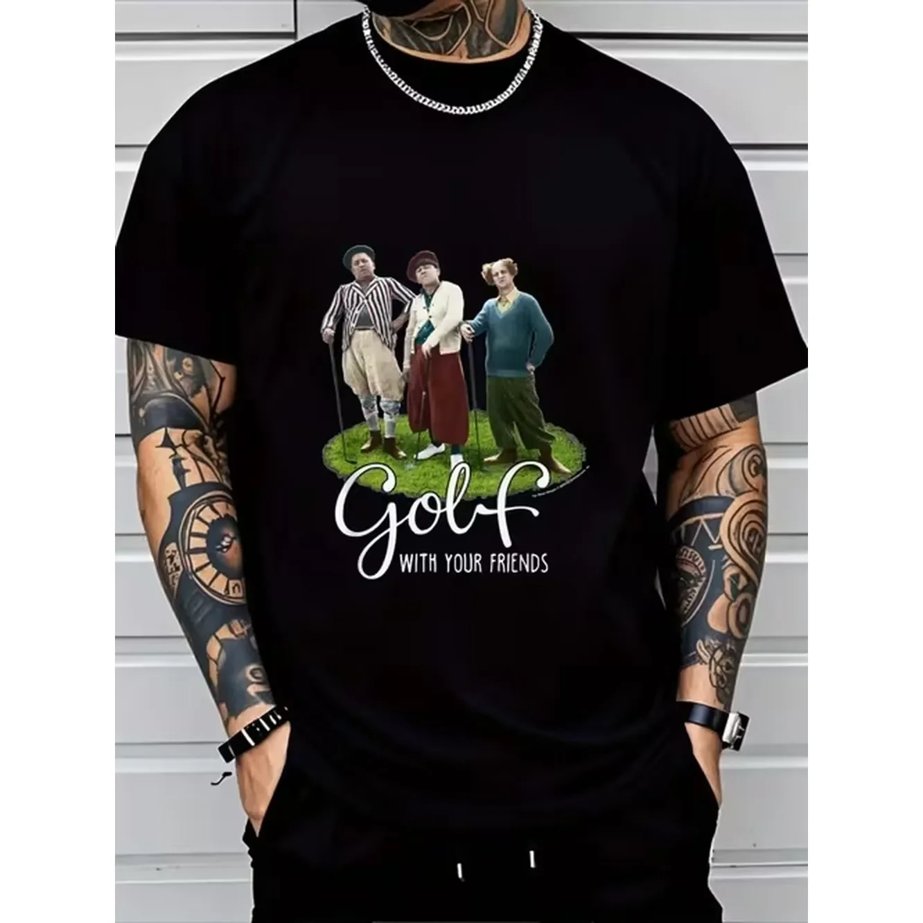 Mens Plus Size Golf T Shirt For Friends 3D Printed Comfortable And Breathable For Everyday Use