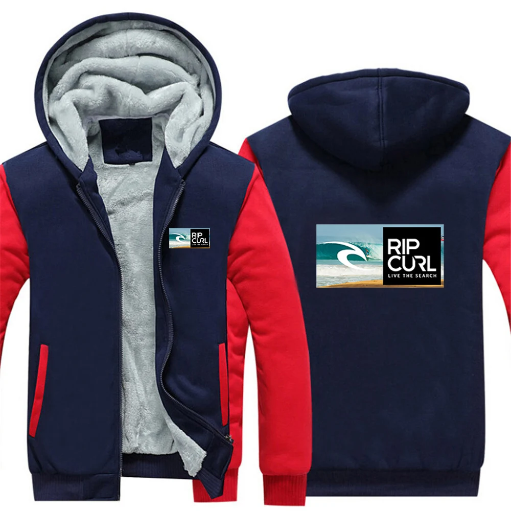 

2025 Sports Coat Autumn And Winter Man's Cold-Proof Warm Warm Hoodies Rip Live the Search Beauty Curl Logo Print Hooded Jacket