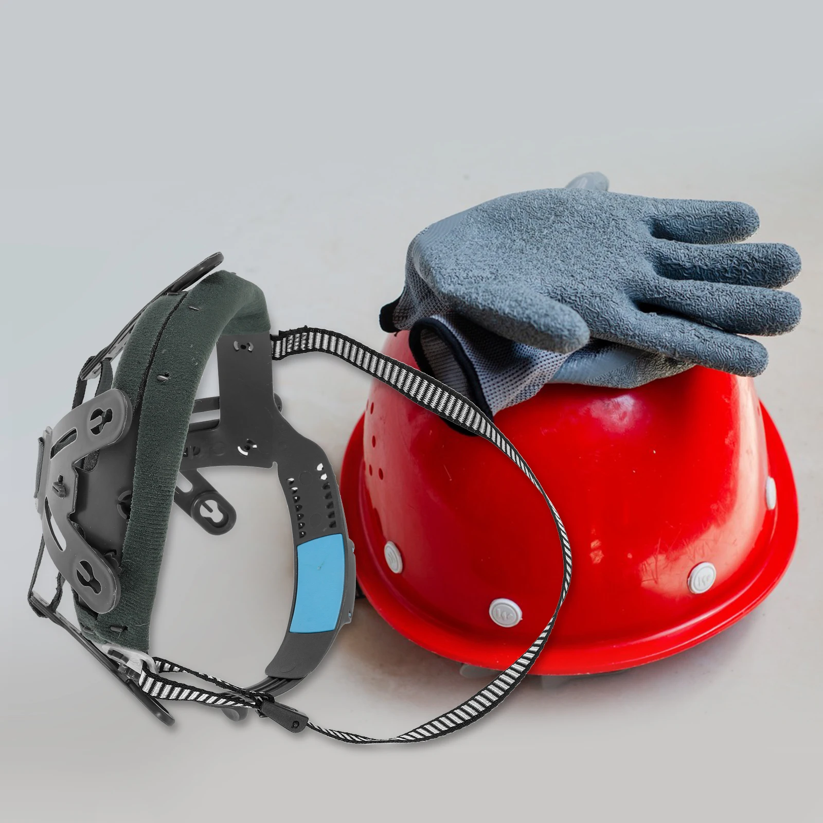 

Safety Hard Hat Liner Replacement Suspension Insert Pads Adjustable Button Sweat-Absorbing Lining for Men