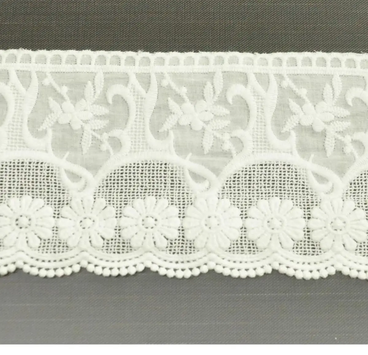 White Black High Quality Thickened 10cm Wide Cotton Embroidery, Lace Clothes Handmade DIY Decorative Skirt Necklace Accessories