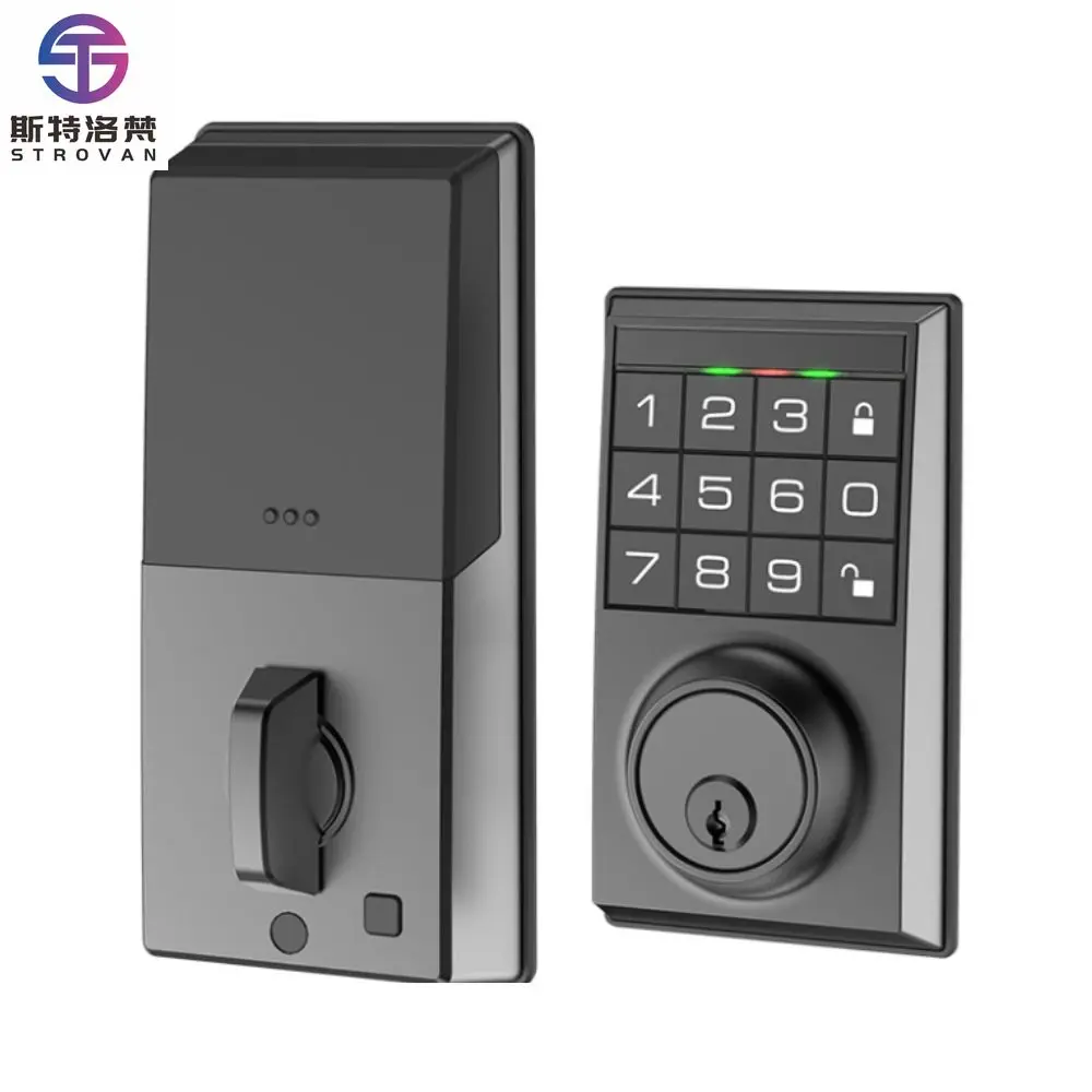 

Controlled Digital Electric Smart Locks for Front Door Deadbolt Smart Keyless Door Lock With American Standard