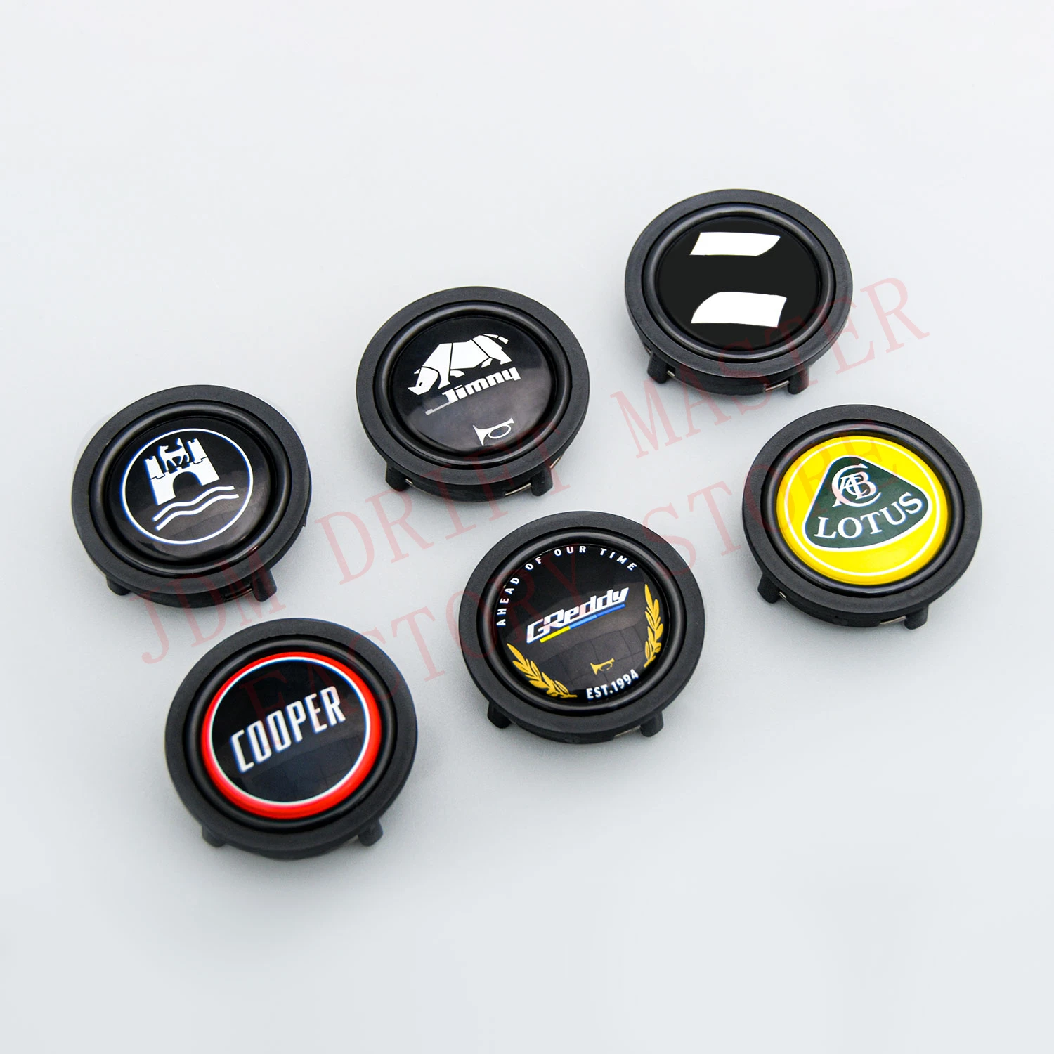 Greddy/LOTUS Car Horn Button Center Cap Universal JDM Steering Wheel Horn Push Cover  with Retainer Ring Auto Accessories