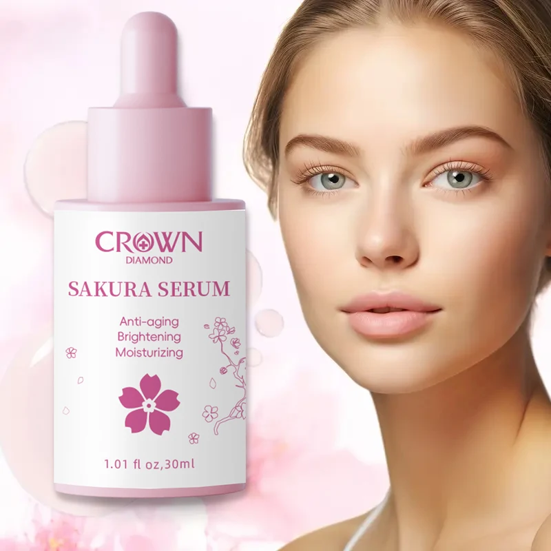 Sakura Collagen Hydrating Serum 30ml - Moisturizing & Firming Facial Essence for Soft Radiant Skin Reduces Dryness & Dullness