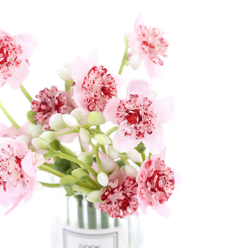 ชุดแจกันดอกไม้จิ๋วสีชมพูจัสมิน ขนาด 1:12 สำหรับตกแต่งบ้านตุ๊กตา อุปกรณ์ตกแต่งเฟอร์นิเจอร์ ของตกแต่งบ้าน ต้นไม้ปลอมในกระถาง