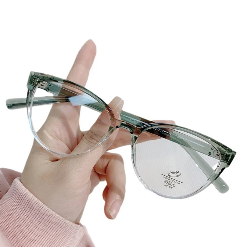 ALICIA WomanFashion Retro Cat Eye Glasses Butterfly Eyeglasses TR90 Transparent Glasses Ultra light Optical Prescription Frames