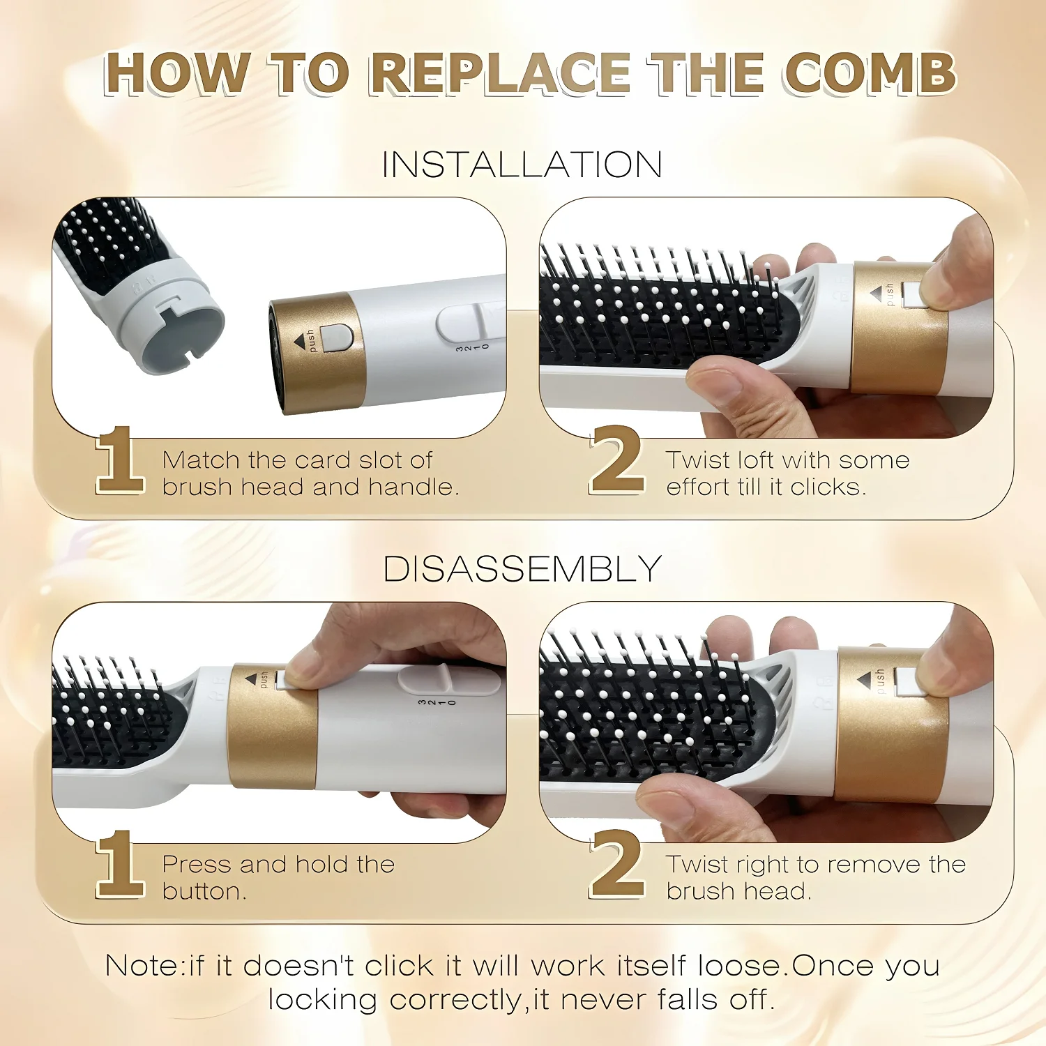 LUXLOCK 5-In-1 Brush Styling Set Includes Hair Dryer Curling Iron Hot Air Comb Straight Hair Brush Styling Accessories Gift