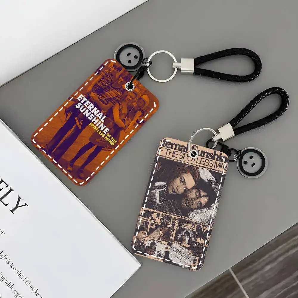 

Eternal Sunshine Of The Spotless Mind Card Case Keychain Access Card Bag Key Tag Ring Leather Card Holder Key Ring Access