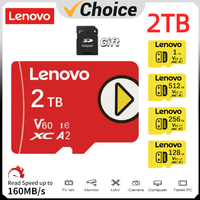 Lenovo EVO Plus Micro TF SD Card 2TB 128GB 256GB 512GB A2 V30 U3 Transfer 130MB/s Memory Card C10 U1 TF Card V10 A1 Memory Card