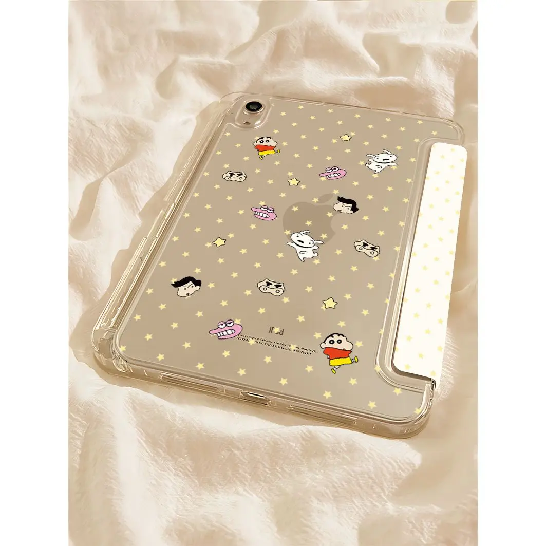 Full Screen Star Y2K Case For iPad Air 11 Case 10th 11th A16 9th Cover iPad Pro 11 4 5 10.9in 12.9 M2 M3 M4 Mini 7 Pencil Holder