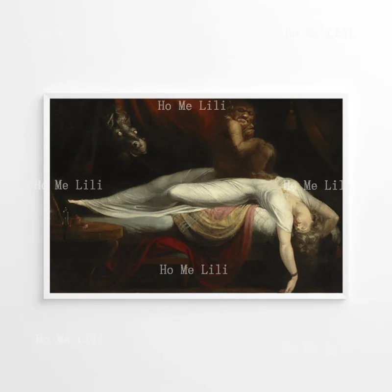 Генри Фусили, кошмар, настроение, темная академия, Гику, холст с принтом, постер без рамы, знаменитая картина маслом в готическом стиле, винтаж Генри Фусили, кошмар, настроение, темная академия, Гику, холст с принтом, постер без рамы, знаменитая картина маслом в готическом стиле, винтаж