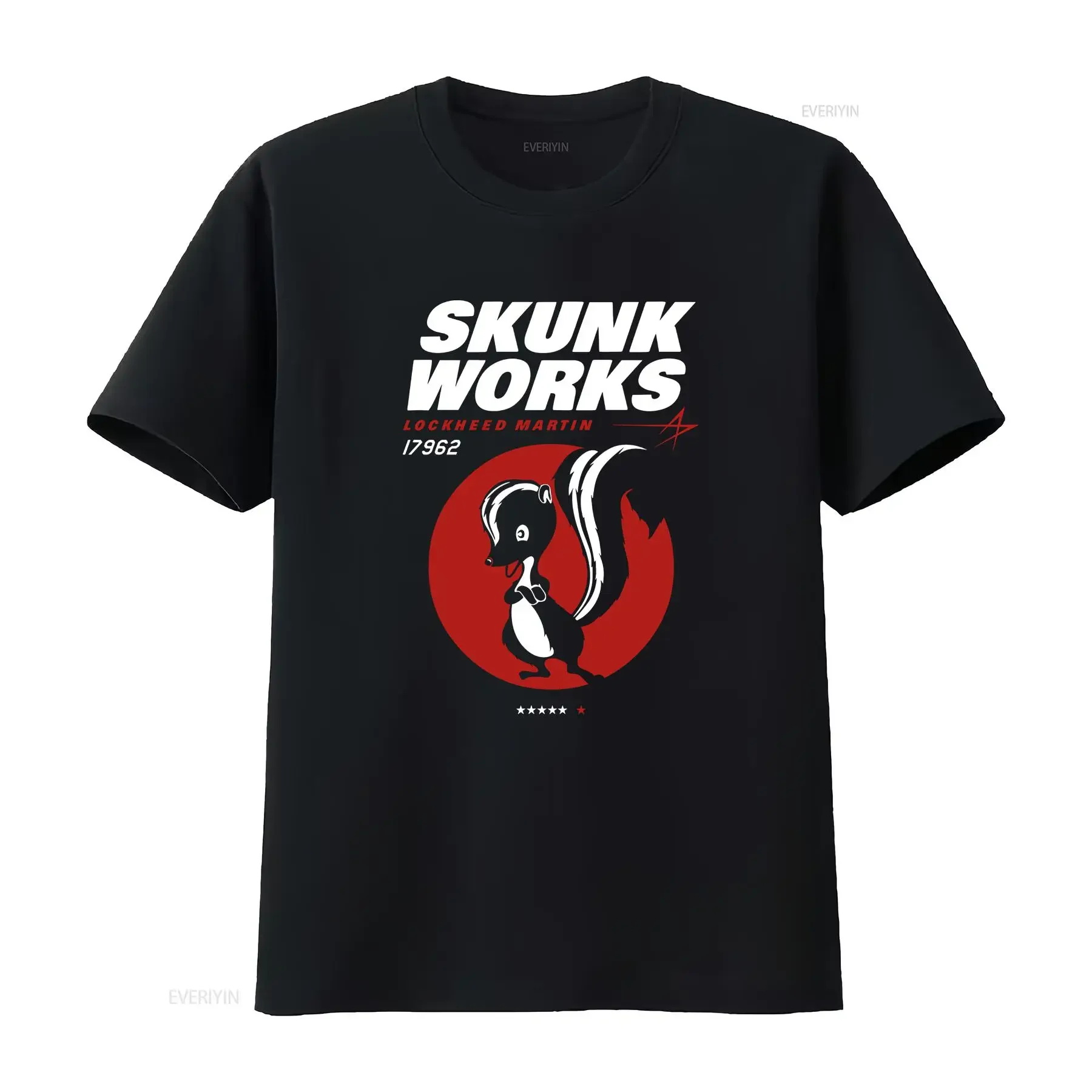 New T Shirt Lockheed Skunk Works Active Funny Size S to 5XL vintage Washed Unisex Breathable Casual graphic Stretched Slightly