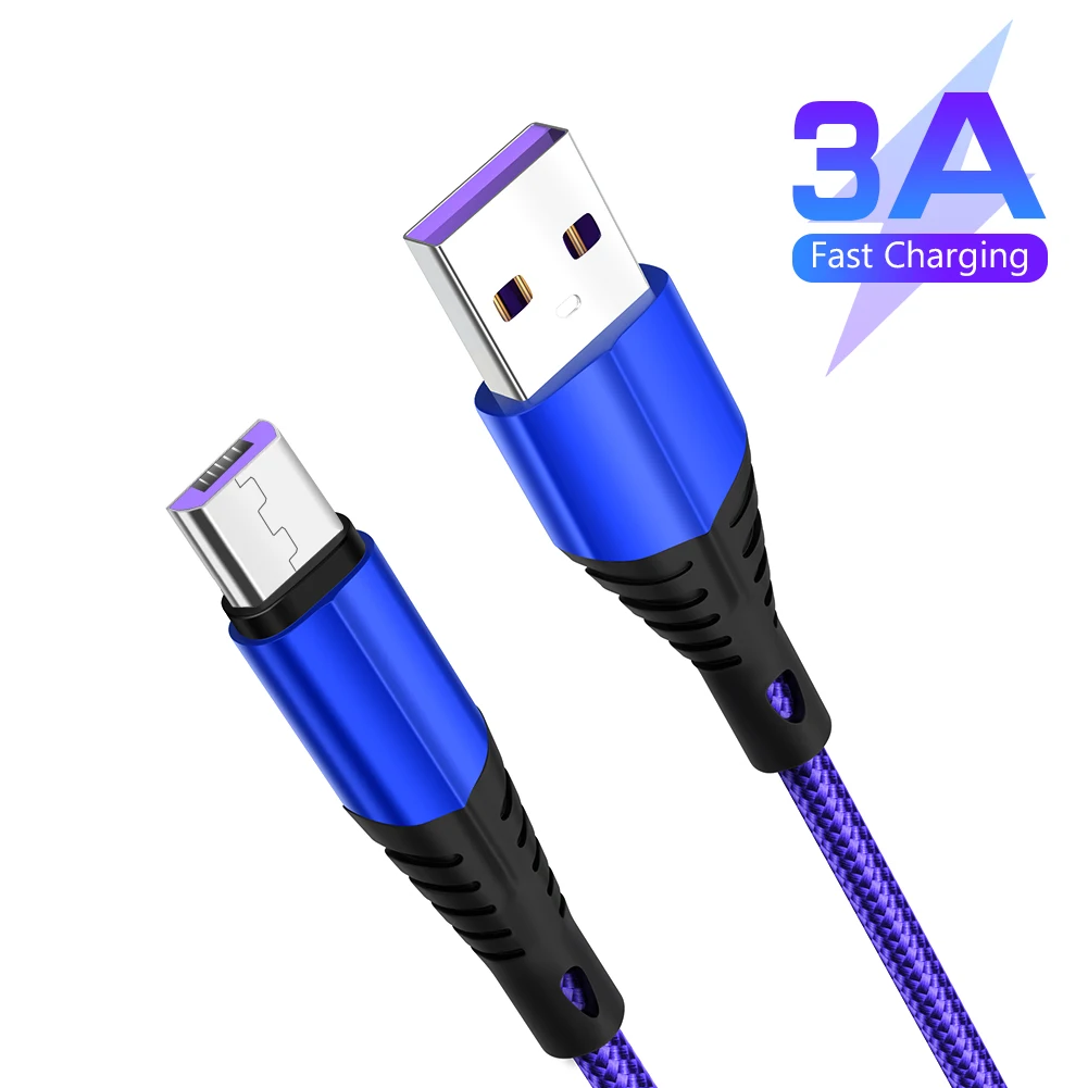 5pcs USB Cable 3A Fast Charging Cabo Usb Micro Mobile Phone Cables Charger Cord Wire For Xiaomi Samsung S7 Lg Android Cable