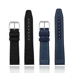 20mm Nylon Fluorine Rubber Watch Strap For IWC PILOT'S WATCHES IW388101 Waterproof And Sweat Resistant FKM Watchband