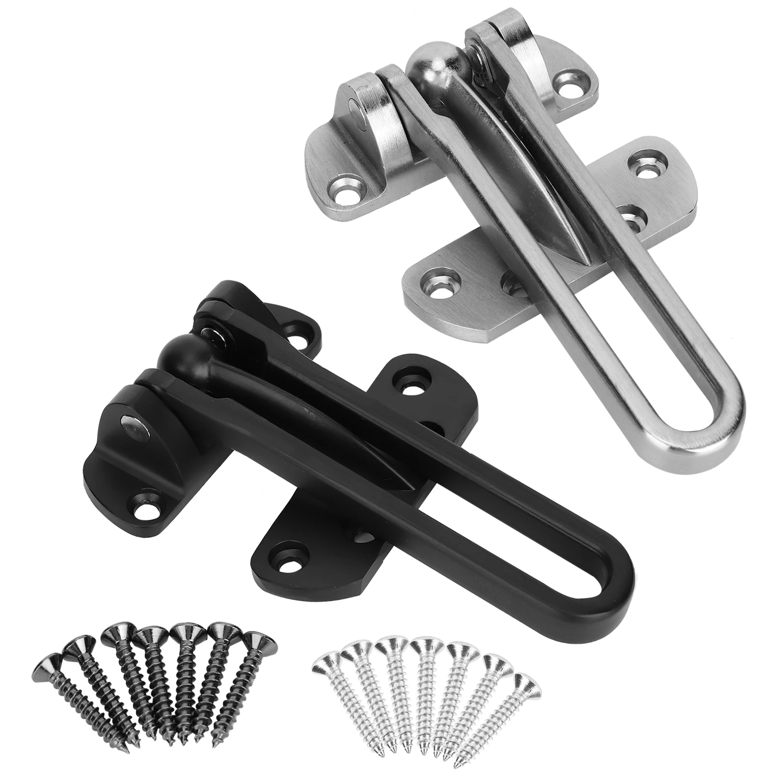 Door Latch Stainless Steel AntiTheft Lock Buckle Security Guard Door Safety Lock for Home Hotel Security Door Guard Lock